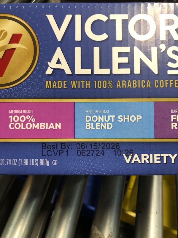 Photo 2 of ***(EXP: 06/15/2026)NONREFUNDABLE*** Victor Allen's Coffee Variety Pack (Morning Blend, 100% Colombian, Donut Shop Blend, and French Roast), 96 Count, Single Serve Coffee Pods for Keurig K-Cup Brewers Coffee Favorites Variety 96 Count (Pack of 1)