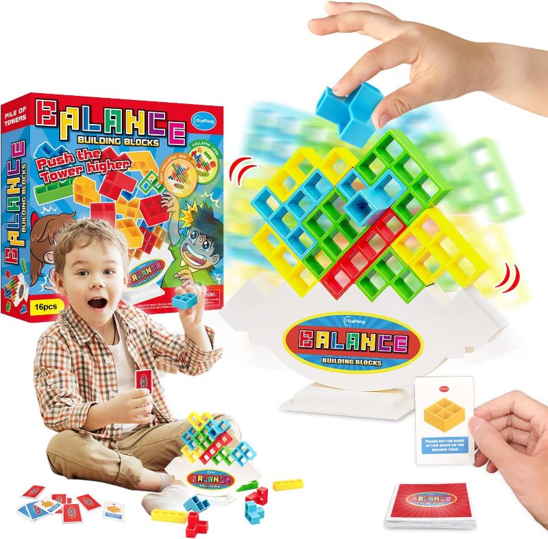 Photo 1 of **2-PACK BUNDLE**
iYuePeng Board Games for Kids & Adults Tetra Tower Balance Stacking Toys Perfect for Family Games, Parties, Travel 16PCS