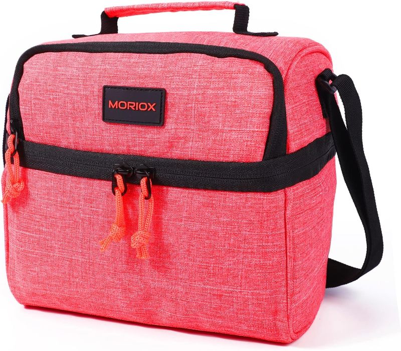 Photo 1 of (READ FULL POST) MORIOX Dual Compartment Lunch Box for Men & Women Waterproof 2 Deckers Insulated Bag Leakproof 7.5L Small Cooler for Boys Girls Kids with Shoulder Strap for Work School Picnic 