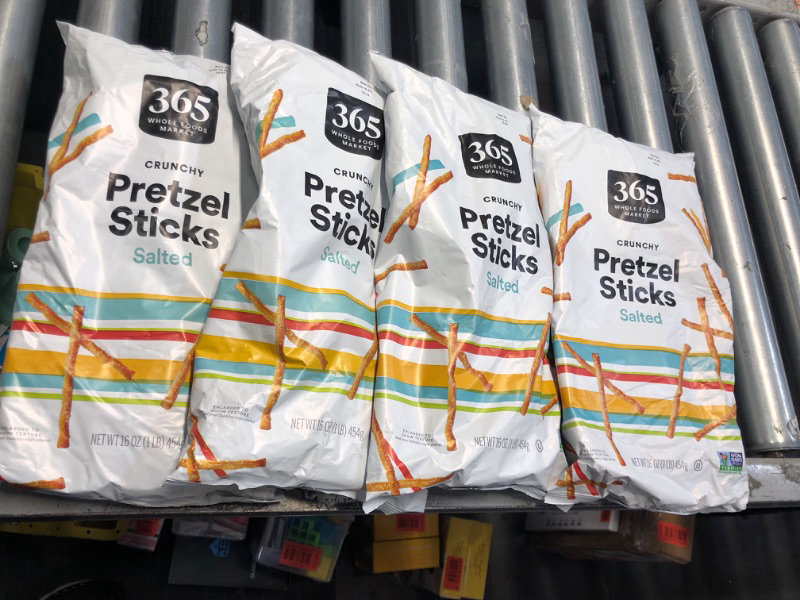 Photo 2 of ***(EXP: 08/15/24)NONREFUNDABLE***4-PACK BUNDLE**
365 by Whole Foods Market, Crunchy Pretzel Sticks, 16 Ounce