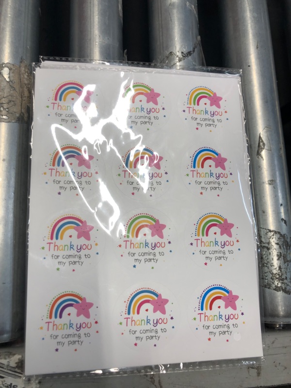 Photo 3 of **2-PACK BUNDLE**
G2PLUS 120PCS Thank You for Coming Stickers, 2 Inch Round Thank You Stickers, 6 Designs Rainbow Star Thank You Label Stickers for Gift Wrapping, Party Favors