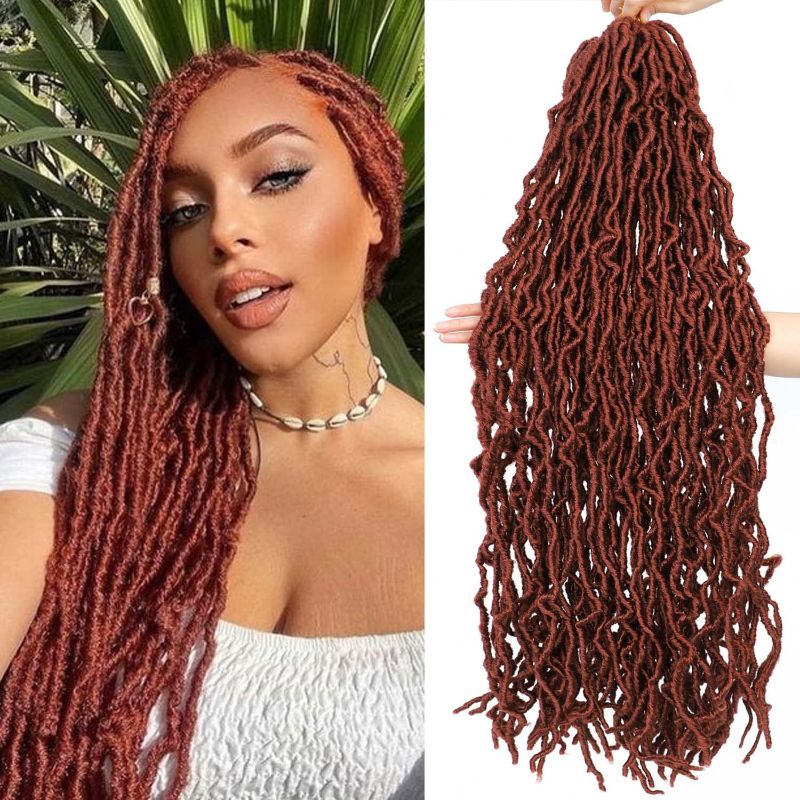 Photo 1 of ***FACTORY SEALED***Faux Locs Crochet Hair 24Inch 6Packs Soft Locs Curly Wavy Crochet Braids Hair for Women, No odor, Skin Friendly, Boucy(24Inch,6Pack,350#)