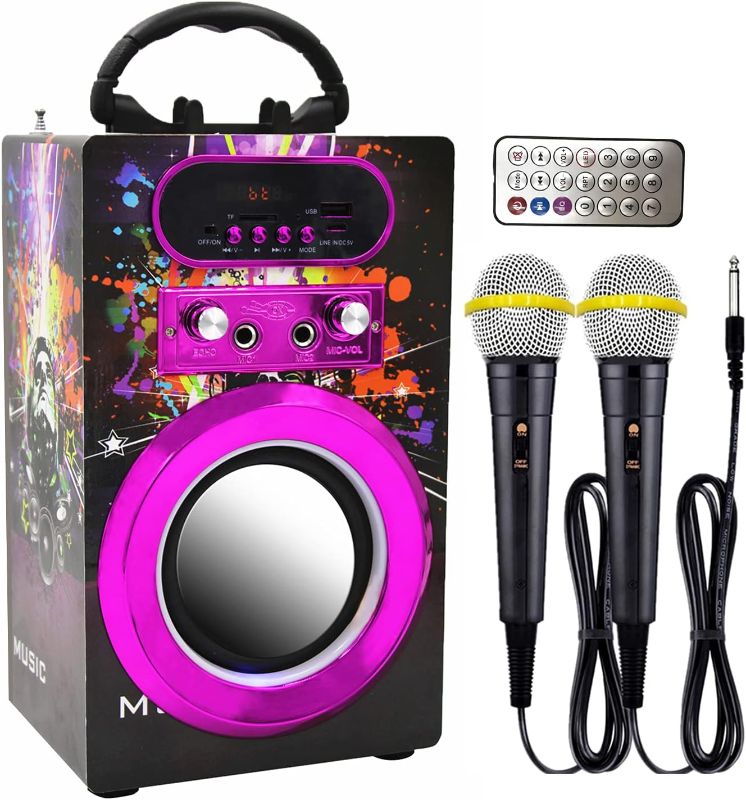 Photo 1 of ***STOCK PHOTO REFERENCE ONLY***DIFFERENT COLOR, SEE PHOTO**
Kids Bluetooth Karaoke Machine with 2 Microphones, Remote Control Wireless Karaoke Speaker Portable Karaoke Machine Music MP3 Player for Kids Adult Party Gift (BLUE)