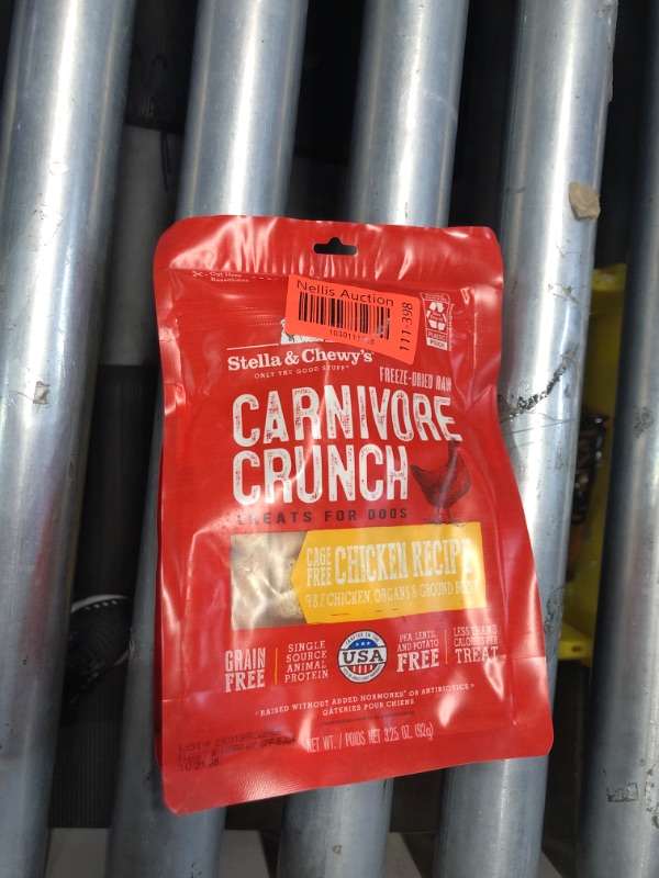 Photo 3 of ***(EXP:09/08/24 )NONREFUNDABLE***Stella & Chewy's Freeze-Dried Raw Carnivore Crunch Cage-Free Chicken Recipe Dog Treats – 3.25 oz. Bag Chicken 3.25 Ounce (Pack of 1)