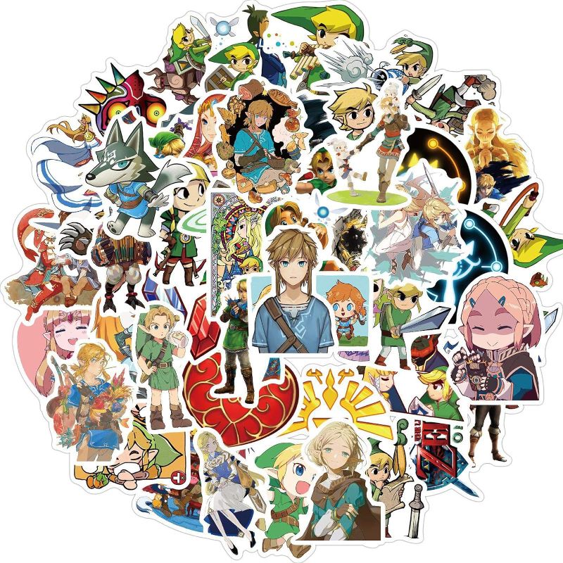 Photo 1 of **2-PACK BUNDLE***
The Legend of Zelda Game Stickers,50Pcs Vinyl Waterproof Stickers for Laptop,Bumper,Skateboard,Water Bottles,Computer,Phone, Cool Stuff for Teens, Kids, Adults