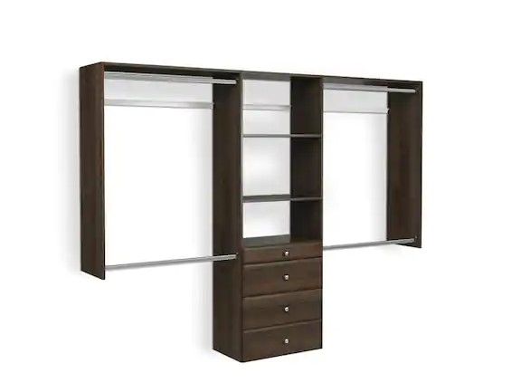 Photo 1 of ***SEE NOTES*** 
Ultimate 60 in. W - 96 in. W Espresso Wood Closet System
