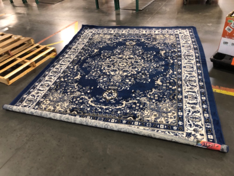 Photo 3 of ***USED - DIRTY - NO PACKAGING***
Antep Rugs Oriental 8x10 Traditional Medallion Indoor Area Rug Siesta (Navy Blue, 7'10" x 10')