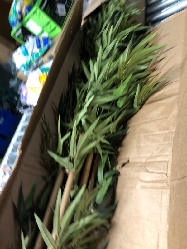 Photo 1 of ***UEAD - MAJOR DAMAGE - BASE BROKEN - NO BASKET - SEE PICTURES***
75 in. Green Bamboo Artificial Tree in Handmade Natural Cotton Planter
