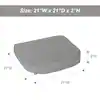 Photo 1 of 21 in. x 21 in. Square Outdoor Dining Chair Seat Cushion Pads with Ties and Zipper in Gray (4-Pack)
