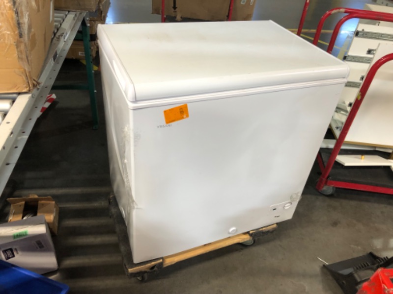 Photo 8 of ***USED - MAJOR DAMAGE - NO PACKAGING - SEE COMMENTS***
6.9 cu. ft. Manual Defrost Chest Freezer with LED Light Type in White Garage Ready
