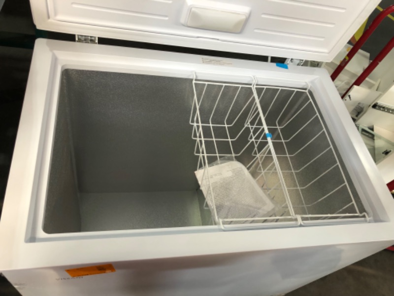 Photo 10 of ***USED - MAJOR DAMAGE - NO PACKAGING - SEE COMMENTS***
6.9 cu. ft. Manual Defrost Chest Freezer with LED Light Type in White Garage Ready
