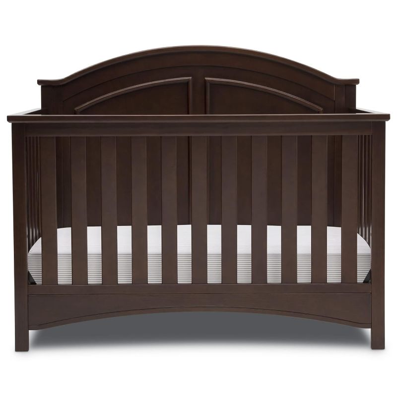 Photo 1 of ***USED - MAJOR DAMAGE - SEE PICTURES - LIKELY MISSING PARTS***
Delta Children Perry 6-in-1 Convertible Crib - Greenguard Gold Certified, Walnut Espresso