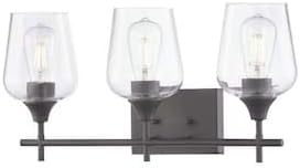 Photo 1 of **MISSING ONE OF THE GLASS SHADES**
allen + roth allen + roth Meredith 3-Light Vanity Bar