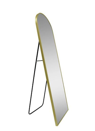 Photo 4 of (READ FULL POST) Better Homes & Garden 17in x 58in Modern Arch Aluminum Frame Floor Easel Mirror, Brass
