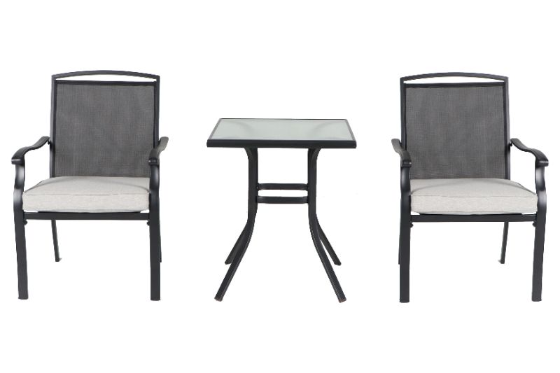 Photo 1 of **NON-REFUNDABLE, PARTS ONLY** Mainstays Alexandra Square 3-Piece Outdoor Patio Bistro Set, Gray
