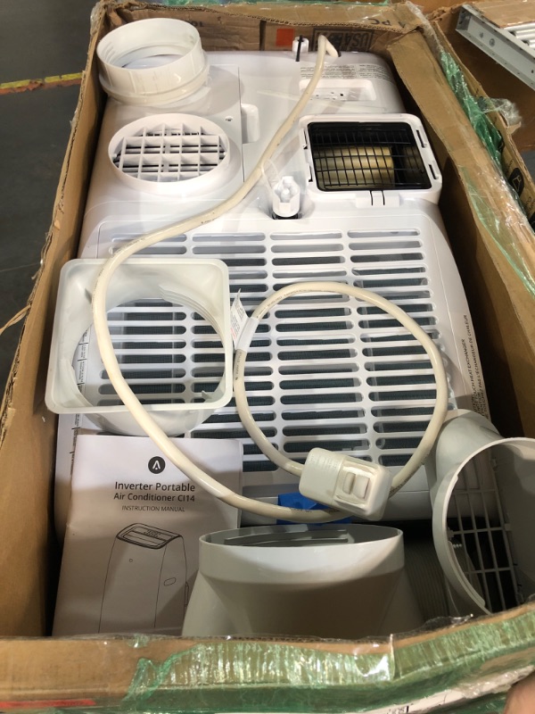 Photo 2 of (READ FULL POST) 14,000BTU Inverter Air Conditioner for Rooms up to 750 Sq. Ft, 4-in-1 Portable AC Unit, Cooler, Heater, Dehumidifier & Fan, Sleep Mode 42dB, Dual Hose Portable AC with Window Kit & Remote Control