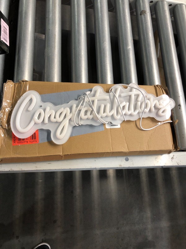 Photo 2 of *****STOCK IMAGE FOR SAMPLE*****
Congratulations Neon Sign - 16.5x14.5 Inch, USB Powered | Congratulations Neon Sign for 2024 Graduation Party Decorations for Graduation Decorations Class of 2024
