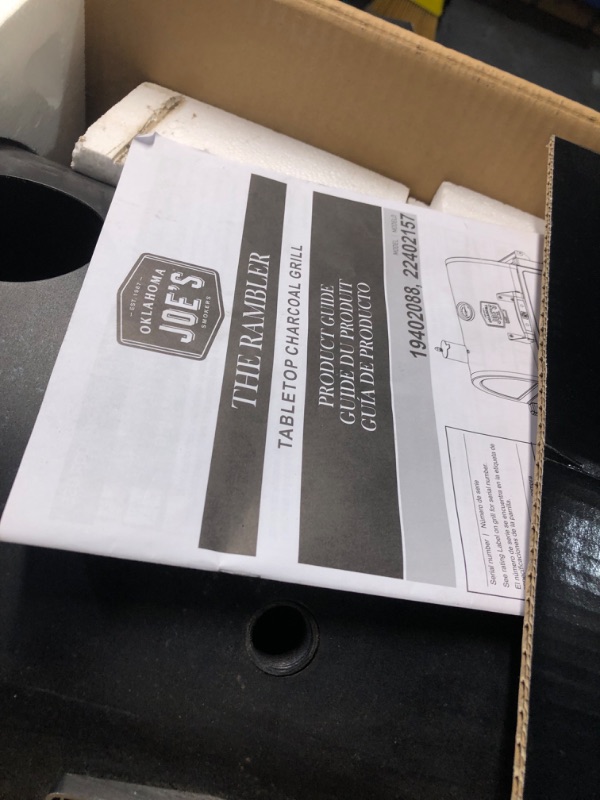 Photo 1 of **USED FOR PARTS ONLY NON-REFUNDABLE**Oklahoma Joe's 19402088 Rambler Portable Charcoal Grill, Black & Rambler Grill Cover Grill & Cover