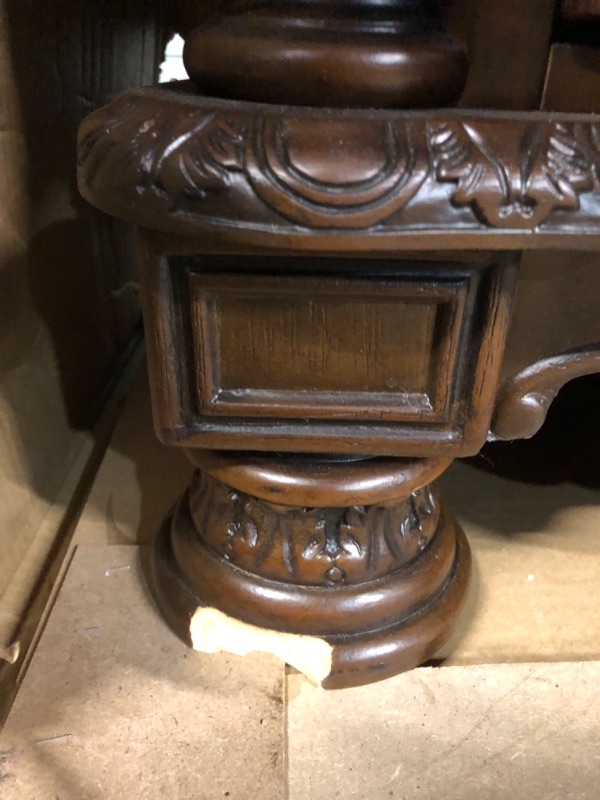 Photo 5 of ***USED - MAJOR DAMAGE - SEE COMMENTS***
Signature Design by Ashley North Shore Ornate 3 Drawer Nightstand with Marble Inlay Top, Dark Brown