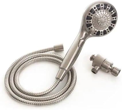 Photo 1 of **USED MISSING PARTS**Glacier Bay 6-Spray Patterns with 1.8 GPM 3.8 in. Tub Wall Mount Handheld Shower Head in SILVER