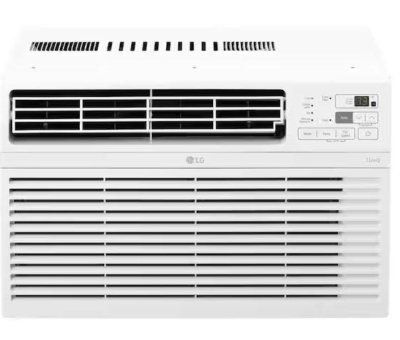 Photo 1 of **USED SEE NOTES**LG 12,000 BTU 115-Volt Window Air Conditioner Cools 550 Sq. Ft. with Remote in White