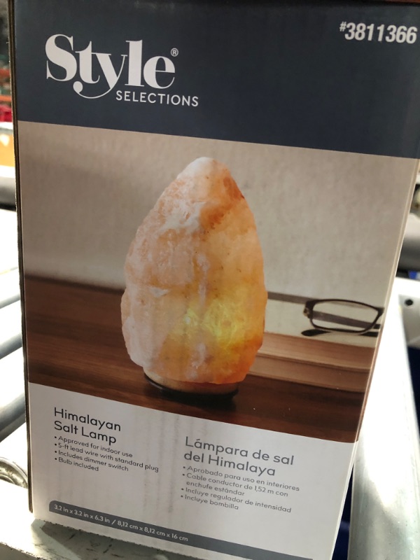 Photo 1 of  Himalayan Salt Lamp with Dimmer Cord - Night Light Natural Crystal Rock Classic Wood Base Authentic from Pakistan 