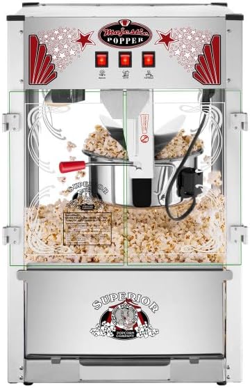 Photo 1 of ***USED - LIKELY MISSING PARTS - UNABLE TO TEST - SEE PICTURES***
Majestic Countertop Popcorn Machine - Extra Large Movie Theater Style Popper with 16oz Kettle and Warming Deck by Superior Popcorn Company (Silver)
