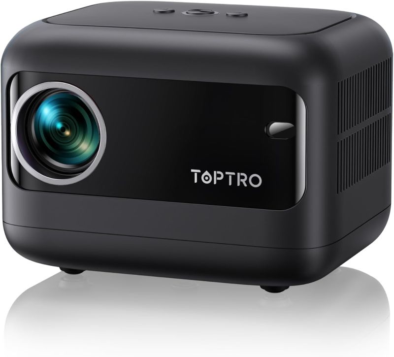 Photo 1 of [Electric-Focus] Mini Projector, TOPTRO TR25 Outdoor Projector with WiFi and Bluetooth 5.2, 15000 Lumens 1080P Full HD, ±40° Electric Keystone Correction, Portable Projector for iOS/Android/PS5
