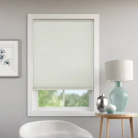 Photo 1 of (missing hardware) 
LEVOLOR 55-in x 78-in White Blackout Cordless Roller Shade
