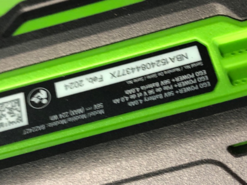 Photo 5 of ***USED - BLOWER DOESN'T WORK - UNABLE TO TROUBLESHOOT - SEE PICTURES***
EGO POWER+ 56-volt 670-CFM 180-MPH Battery Handheld Leaf Blower 4 Ah (Battery and Charger Included)
