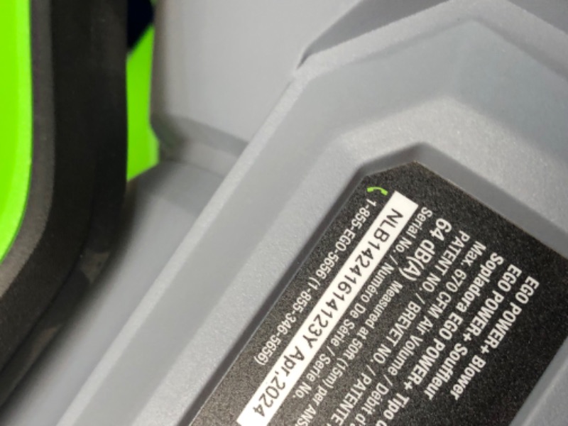 Photo 7 of ***USED - BLOWER DOESN'T WORK - UNABLE TO TROUBLESHOOT - SEE PICTURES***
EGO POWER+ 56-volt 670-CFM 180-MPH Battery Handheld Leaf Blower 4 Ah (Battery and Charger Included)
