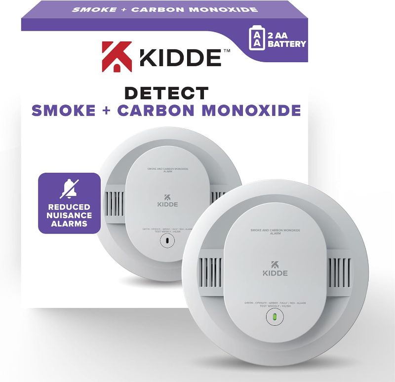 Photo 1 of ***USED**Kidde Hardwired Smoke & Carbon Monoxide Detector, AA Battery Backup, Voice Alerts, Interconnectable, LED Warning Light Indicators, 1 Pack
