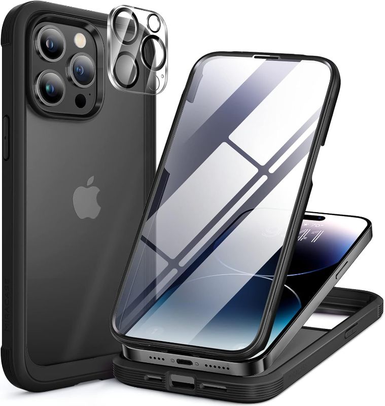 Photo 1 of **STOCK PHOTO FOR REFRENCE ONLY**
Miracase Glass Series for iPhone 15 PRO MAX Case [Compatible with MagSafe] Full-Body Magnetic Case with Built-in 9H Tempered Glass Anti-Fingerprint Screen Protect or + Camera Lens Protector, BLACK and Clear iPhone 15 6.1'