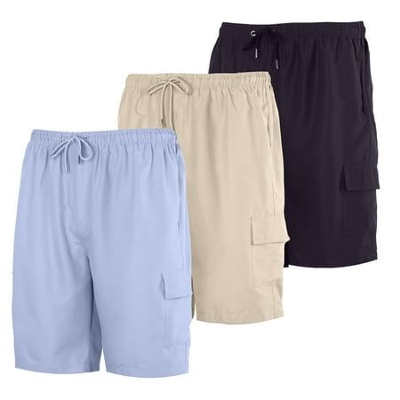 Photo 1 of (read full post) (xs) Real Essentials 3 Pack: Boy S Swim Trunks with Cargo Pockets & Mesh Lining - UPF 50+
