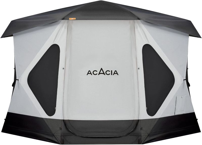 Photo 1 of **MINOR DAMAGE READ NOTES**
Space Acacia Camping Tent XL, 4-6 Person Large Family Tent with 6'10'' Height, 2 Doors, 8 Windows, Waterproof Pop Up Easy Setup Hub Tent with Rainfly, Footprint for Car Camping, Glamping, Moonstone
