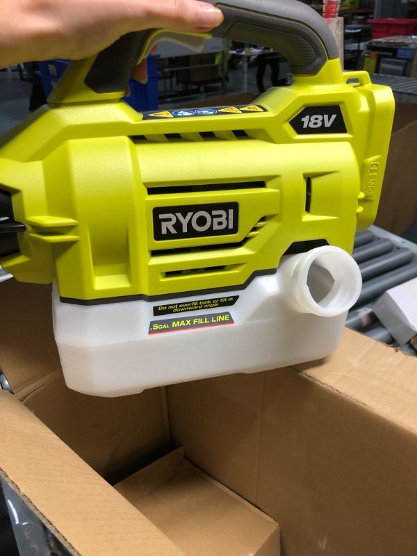 Photo 2 of **LIKE NEW** RYOBI ONE+ 18V Cordless Battery Fogger/Mister with 2.0 Ah Battery and Charger