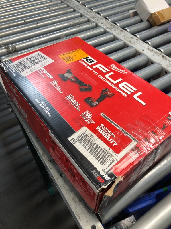 Photo 7 of **SEE NOTES**
Milwaukee M18 FUEL 18V Lithium-Ion Brushless Cordless Grinder & 3/8 in. Impact Wrench Combo Kit (2-Tool) w/ Two 5Ah Batteries Milwaukee #