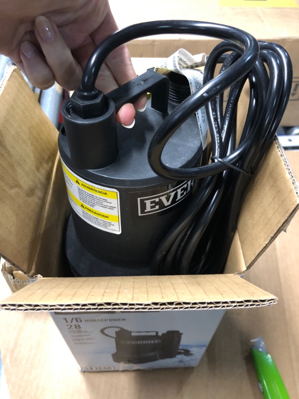 Photo 3 of **LIKE NEW** 1/6 HP Plastic Submersible Utility Pump