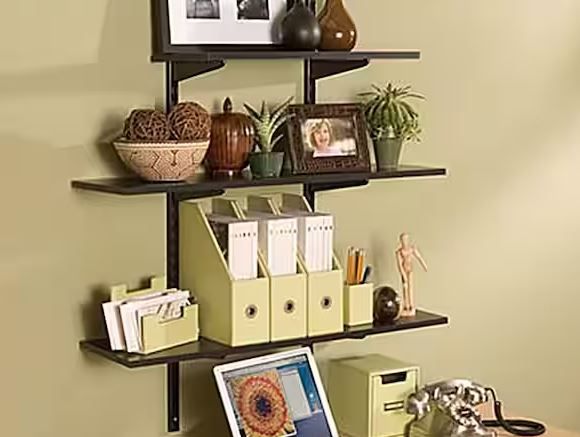 Photo 1 of **MISSING HARDWARE, BOARDS ONLY**
Rubbermaid 5/8 in. H X 24 in. W X 12 in. D Black Wood Decorative Wall Shelf  - 4 pack 