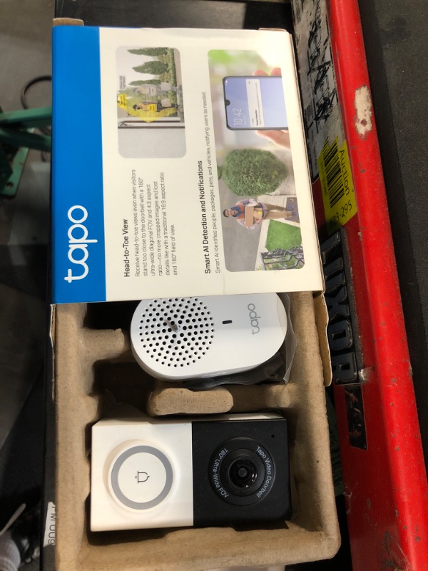 Photo 2 of **LIKE NEW** Tapo TP-Link Smart Video Doorbell Camera Wired, 2K 5MP, Color Night Vision, 180° Ultra-Wide FOV, 2-Way Audio, Free AI Detection, Cloud & SD Card Storage, Works w/Alexa & Google Home, D130
