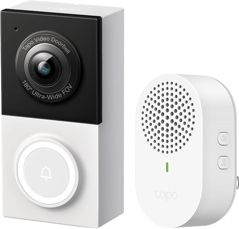 Photo 1 of **LIKE NEW** Tapo TP-Link Smart Video Doorbell Camera Wired, 2K 5MP, Color Night Vision, 180° Ultra-Wide FOV, 2-Way Audio, Free AI Detection, Cloud & SD Card Storage, Works w/Alexa & Google Home, D130
