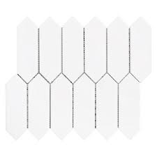 Photo 1 of 4 CASES*
Long Hexagon 12 in. x 11.22 in. Peel and Stick backsplash, Stone Composite Wall Tile, White (10 Tiles, 9.35 sq.ft.)
