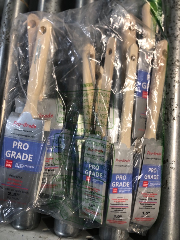 Photo 1 of 10 Pack Pro-Grade Premium Wall/Trim House Paint Brush Set Great for Professional Painter and Home Owners Painting Brushes for Cabinet Decks Fences Interior Exterior & Commercial Paintbrush.