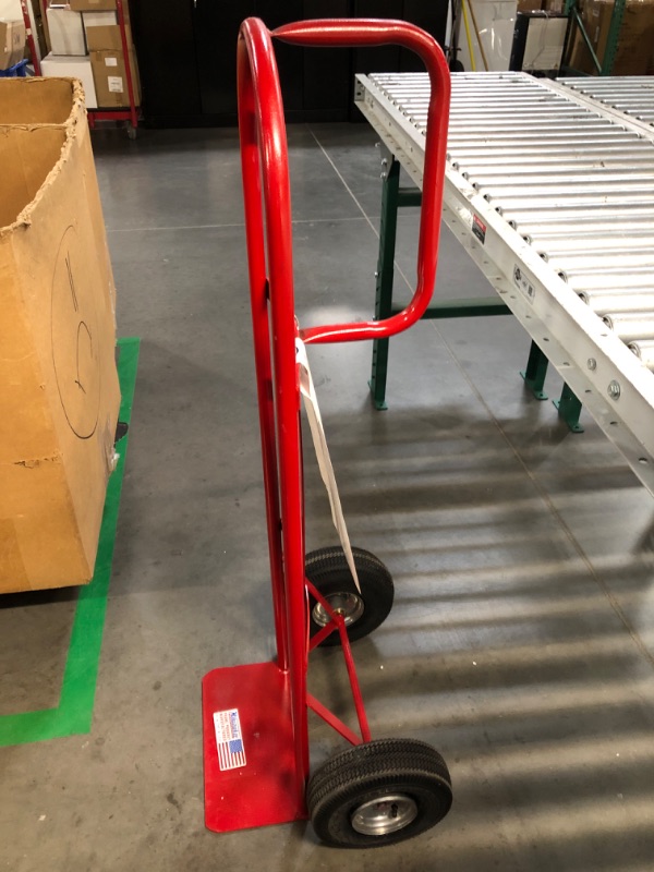 Photo 2 of ***HAS A FLAT WHEEL***Milwaukee 800-lb Capacity 2-Wheel Red Steel Heavy Duty Hand Truck