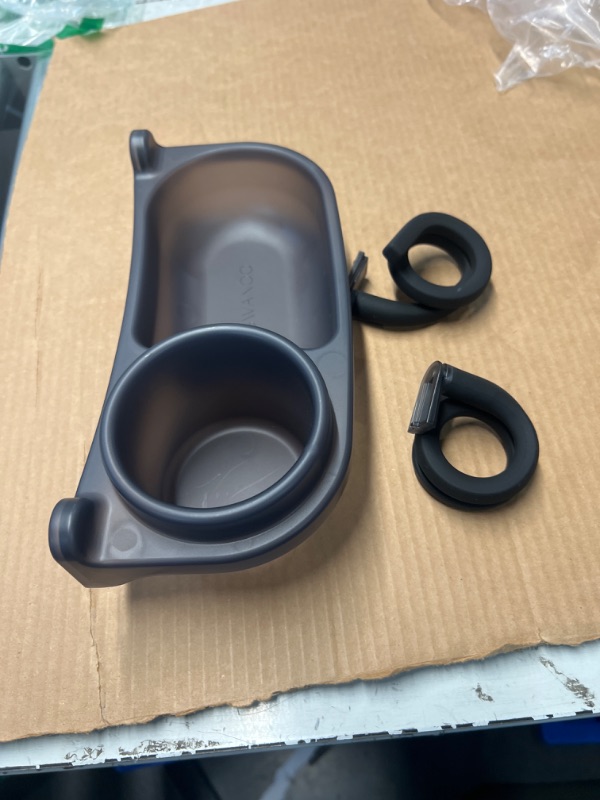 Photo 2 of **USED**
Universal Stroller Snack Tray Attachment with Cups Holder for Baby Toddler Stroller Accessories Cup Holder Snack Tray for Stroller Silicone Flexible Arms Grip Stroller Bar Stays in Place