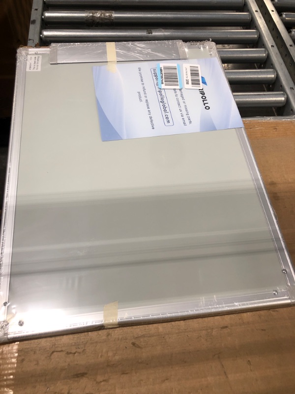 Photo 2 of  White Board Dry Erase Board 24" x 18" Magnetic Whiteboard for Wall, 2 Markers & 4 Magnets & 1 Eraser, Hanging Whiteboard with Metal Frame for Drawing Planning Message Use in School Office Home