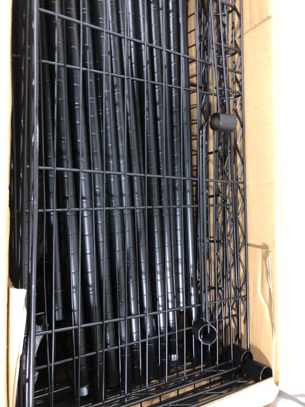 Photo 5 of Ulif over Washer and Dryer Shelves, Laundry Room Storage Rack, Laundry Space Saver with Wire Basket and 2 Hooks, 57.8" L x 13.4" D x 76.7" H, Black Medium: 57.8"L x 13.4"D x 76.7"H Black