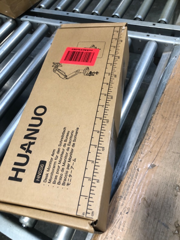 Photo 1 of HUANUO Single Monitor Mount, 13 to 32 Inch Gas Monitor Arm, Adjustable Stand, Vesa Mount with Clamp and Grommet Base - Fits 4.4 to 19.8lbs LCD Computer Monitors Black