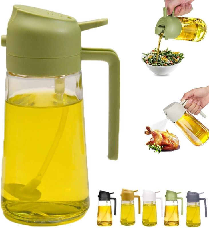 Photo 1 of 
2 in 1 glass olive oil filling bottle, 2 in 1 cooking oiler, spray, kitchen press fuel injector, used for salad making, baking, frying, barbecue, kitchen gadgets (470ml) (green)
Roll over image to zoom in







2 in 1 glass olive oil filling bottle, 2 i