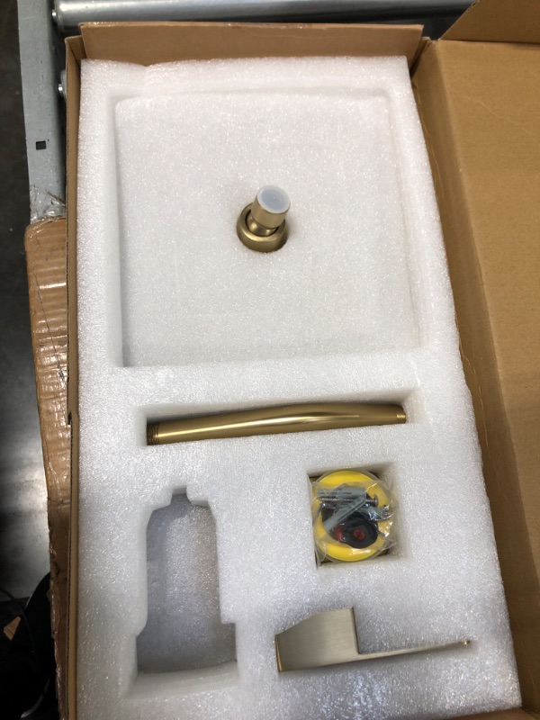 Photo 4 of *** MISSING PARTS***
 Brushed Gold Shower Faucet Set Bathroom Rainfall 8 Inch Shower Head System Single Handle Shower Trim Kit with Rough-in Valve Shower Faucet 2 ??Brushed Gold